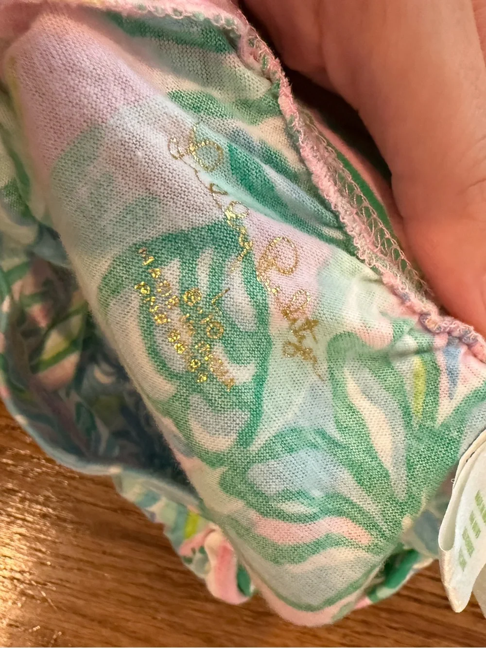 Lilly pulitzer aqua la vista ocean view cotton shorts blue pink summer size L